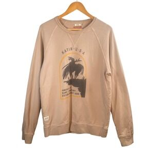 Katin Graphic Sweatshirt Mens Large Tan Cowboy Surf Company Made in USA